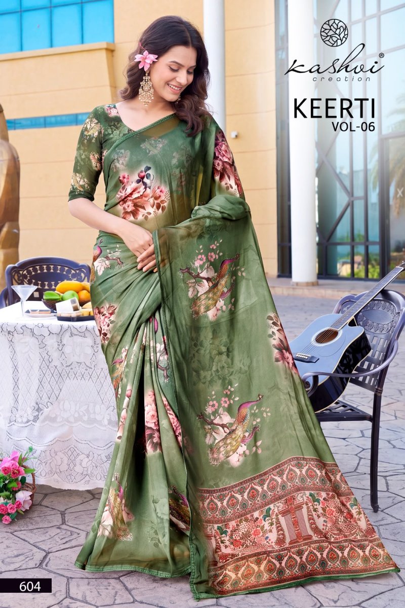 Keerti Vol 6 By Kashvi Raga Digital Printed Saree 
